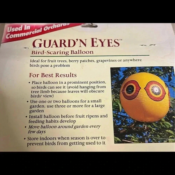 Gardeneer TE-12C Guard'N Eyes Bird Scaring Balloon - Picture 1 of 3